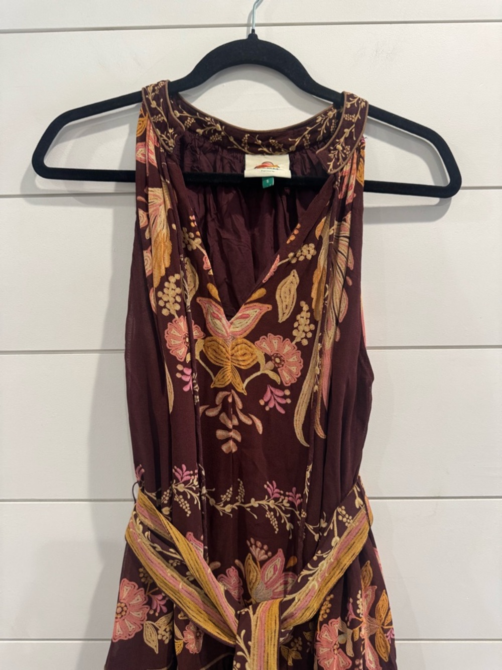 Farm Rio burgundy Bella maxi dress - Picture 6 of 10